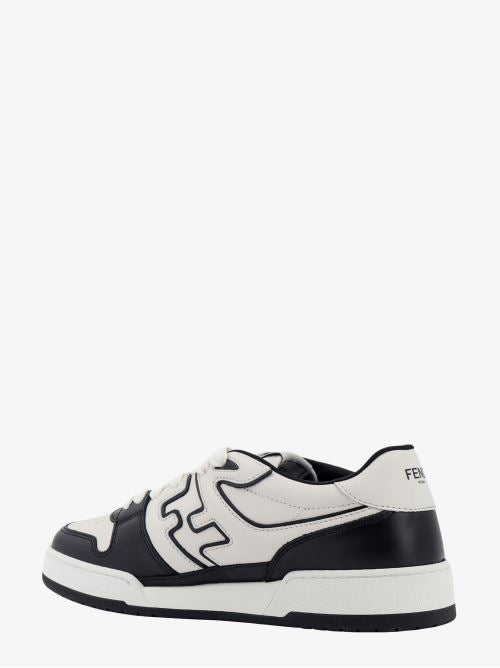 Fendi Leather sneakers with ff lateral logo, view 2