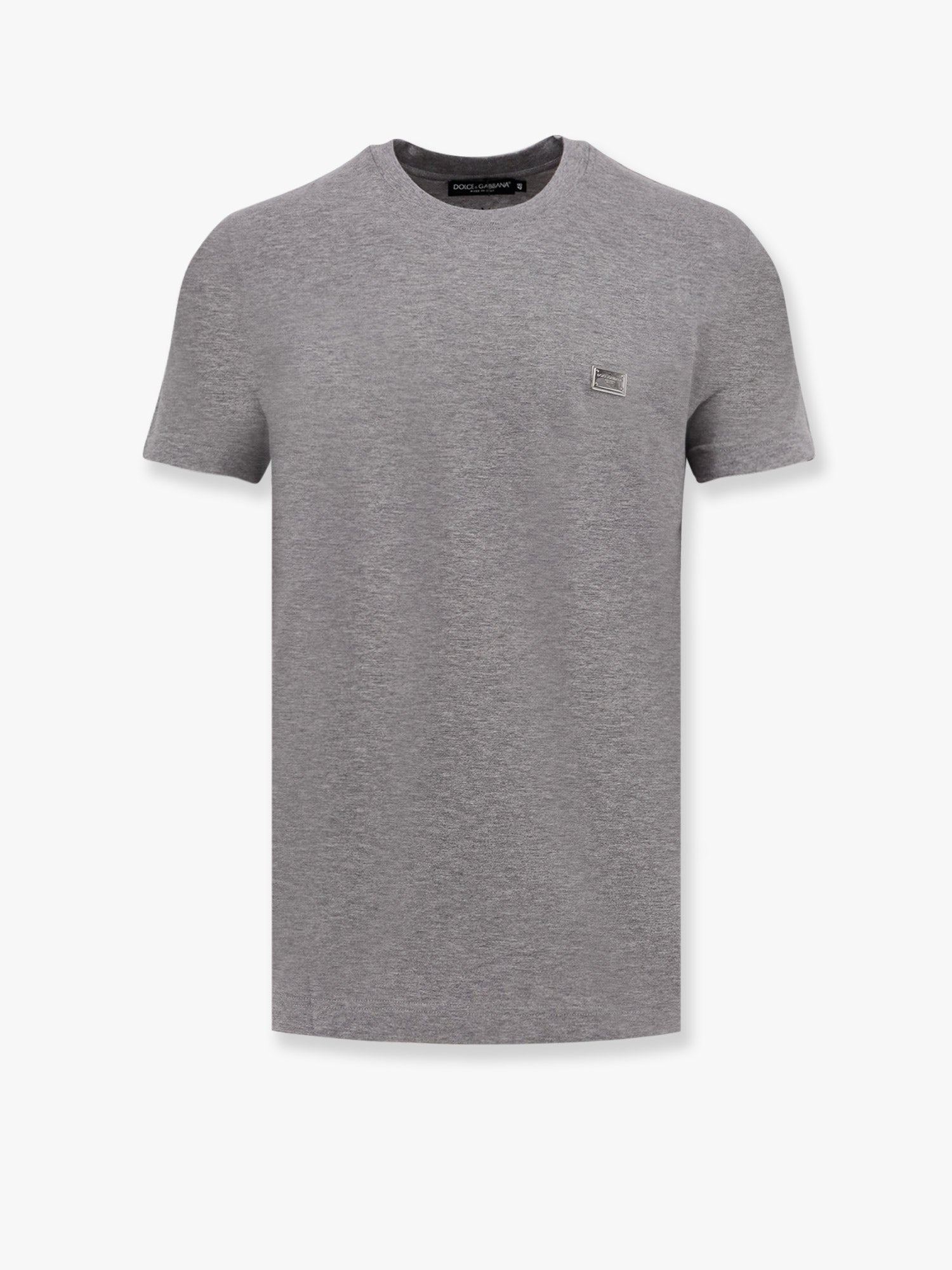 Dolce & Gabbana Cotton t-shirt with metal logo detail