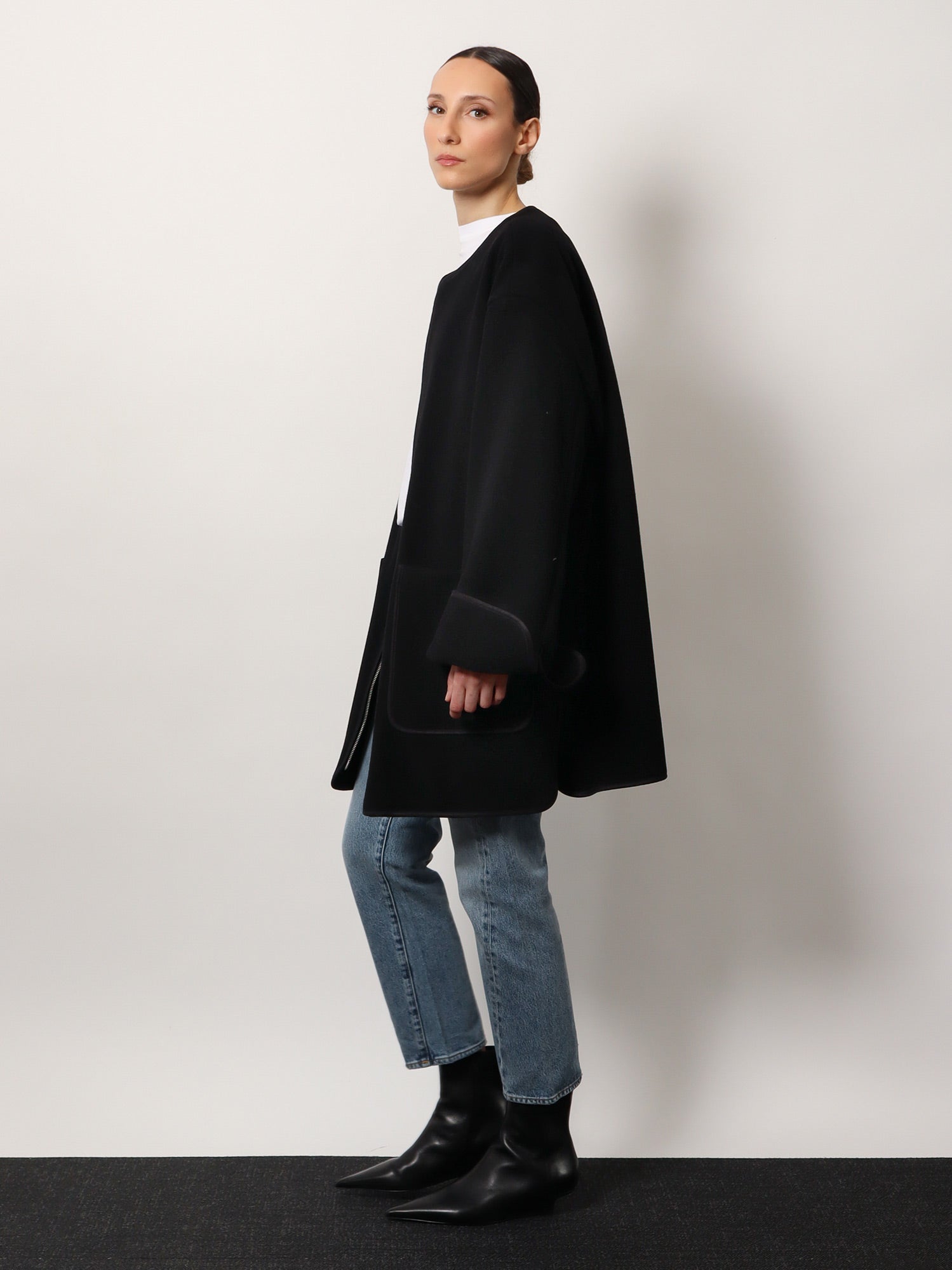 Toteme Wool blend coat with lateral slits, view 2