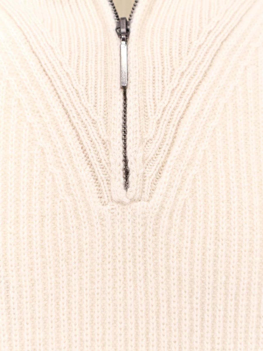 ALPHA-STUDIO Cashmere sweater with half zip, view 3
