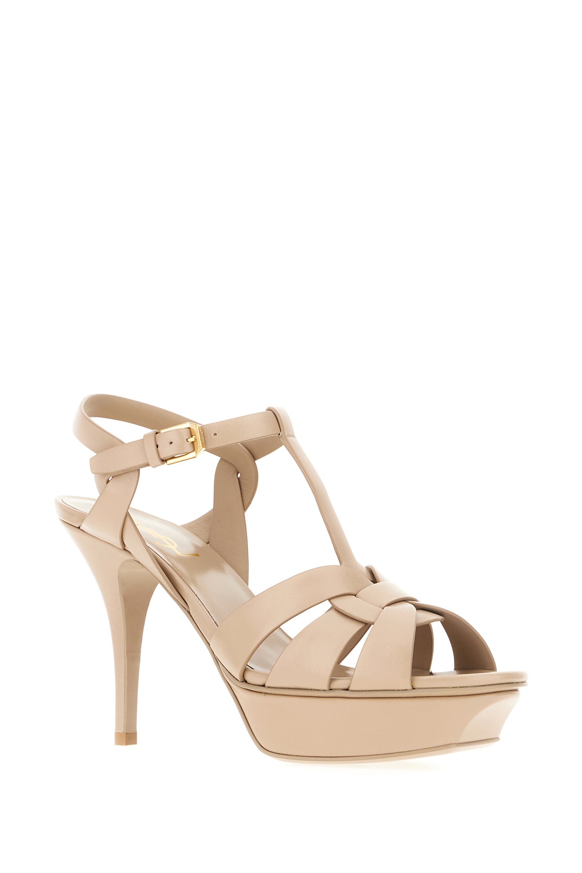Saint Laurent Sandali Tribute in pelle rosa carne, view 2