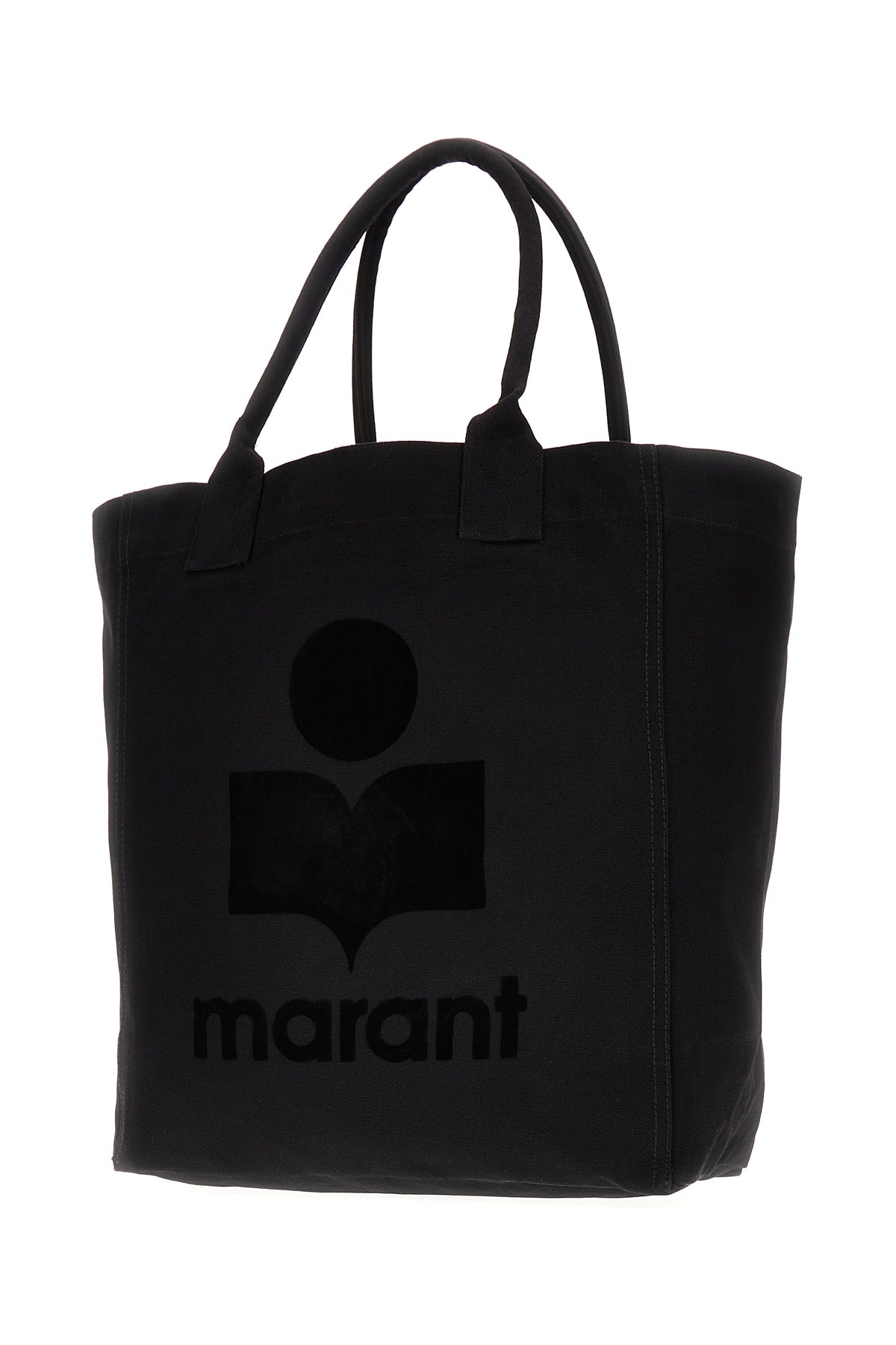Isabel Marant Borsa shopping Yenky in denim nero, view 2
