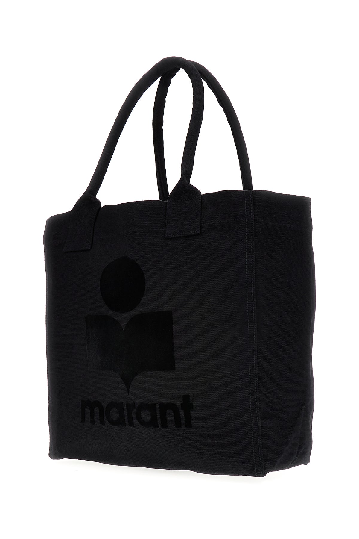 Isabel Marant Borsa shopping Yenky piccola in denim nero, view 2