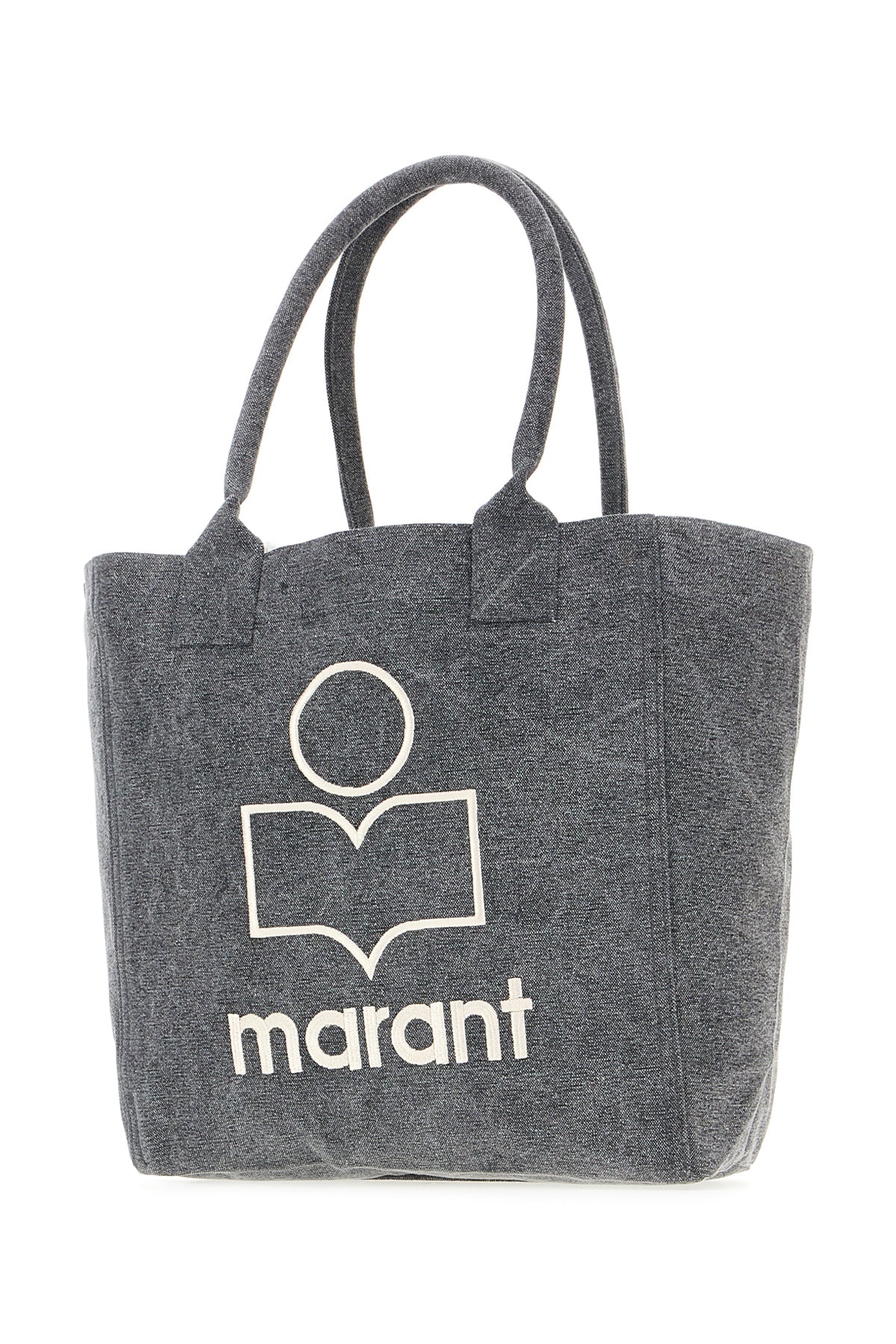 Isabel Marant Borsa shopping in denim grigio scuro, view 2