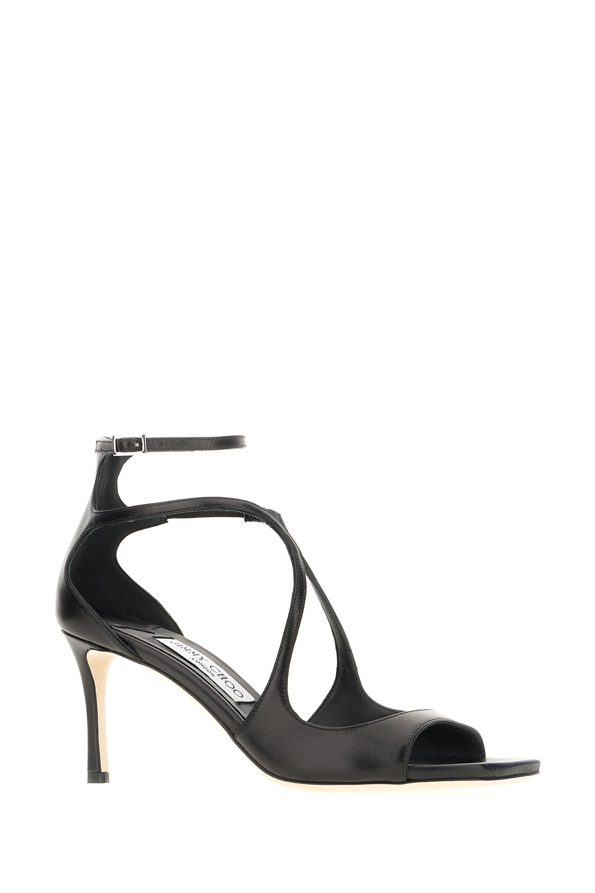 Jimmy Choo Sandali Azia in nappa nera, view 2