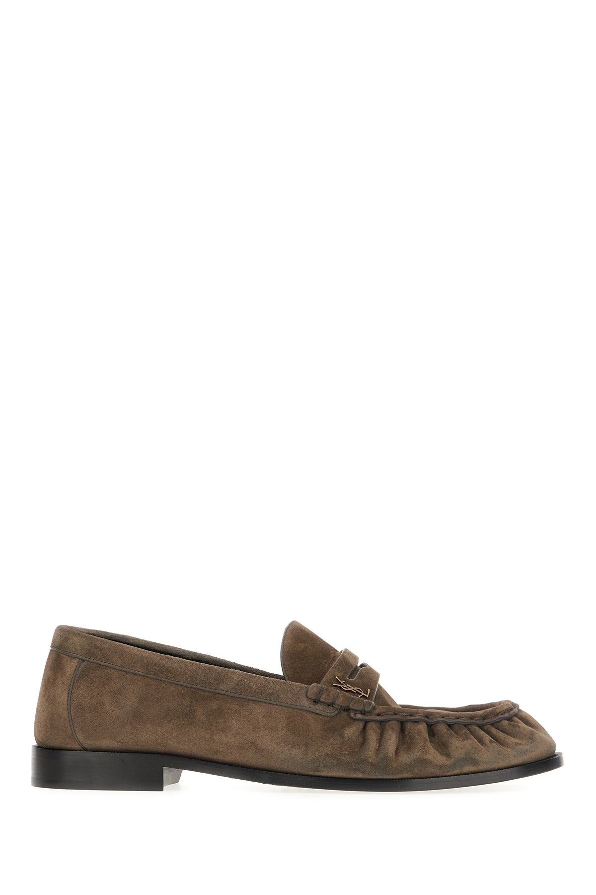 Saint Laurent Mocassini in pelle scamosciata marrone