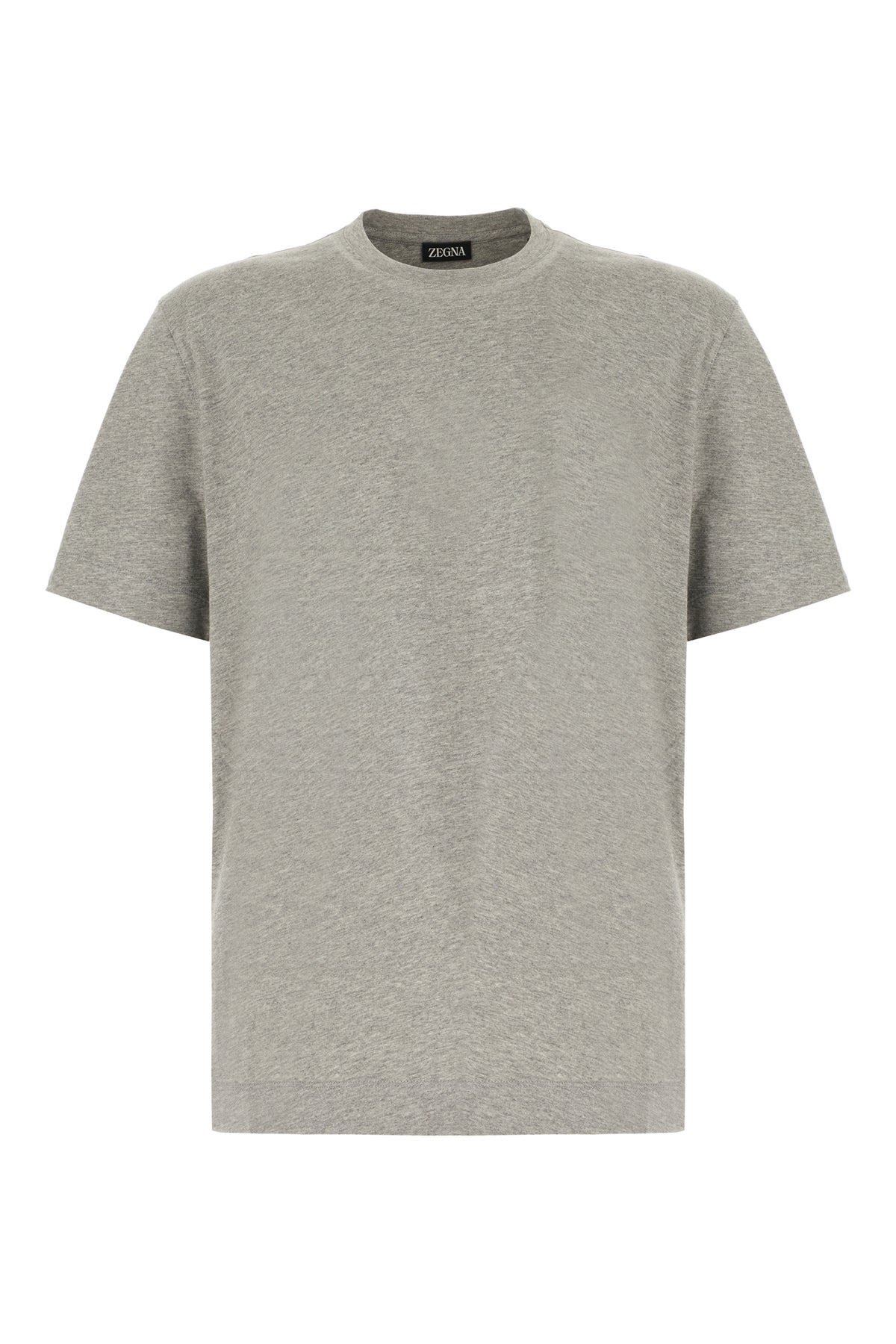 ZEGNA T-shirt in cotone grigio melangé