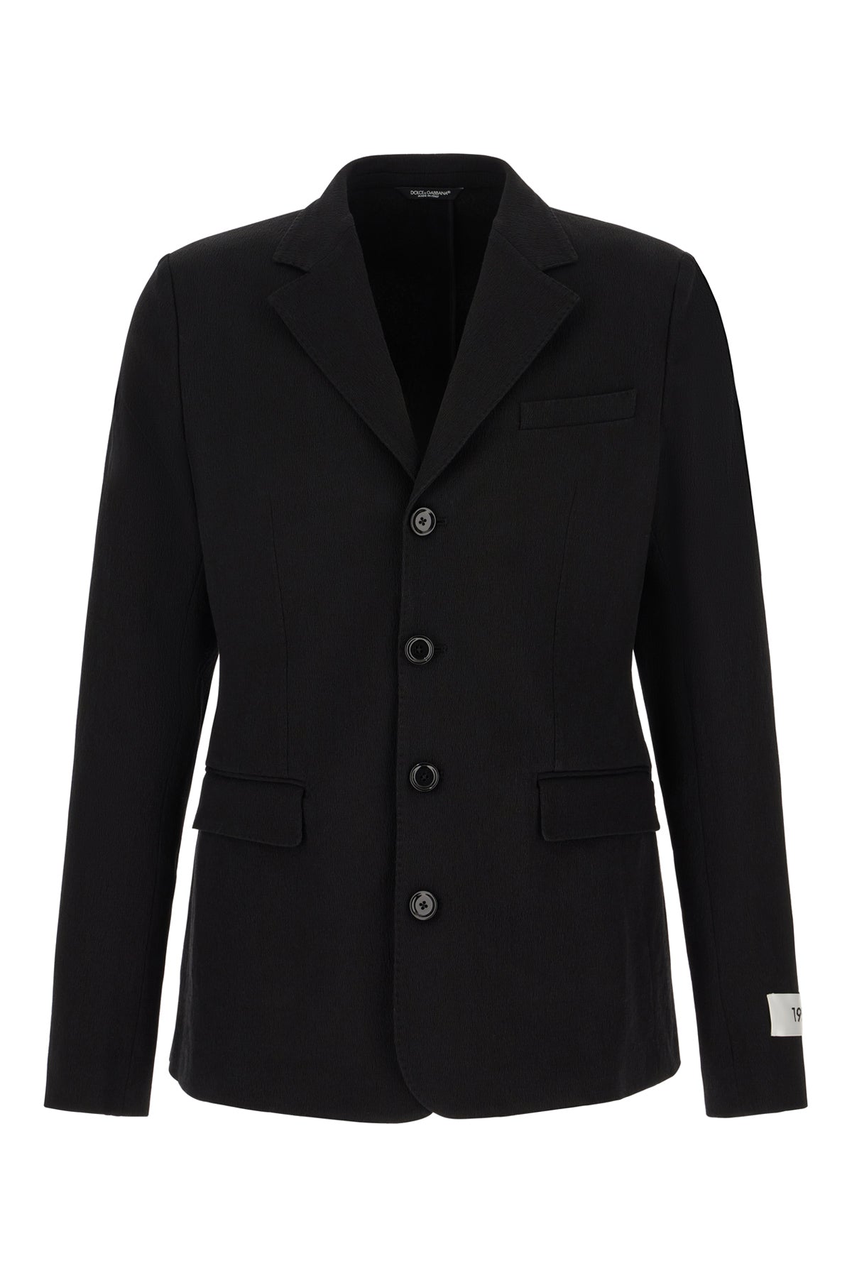 Dolce & Gabbana Giacca in misto cotone stretch nero