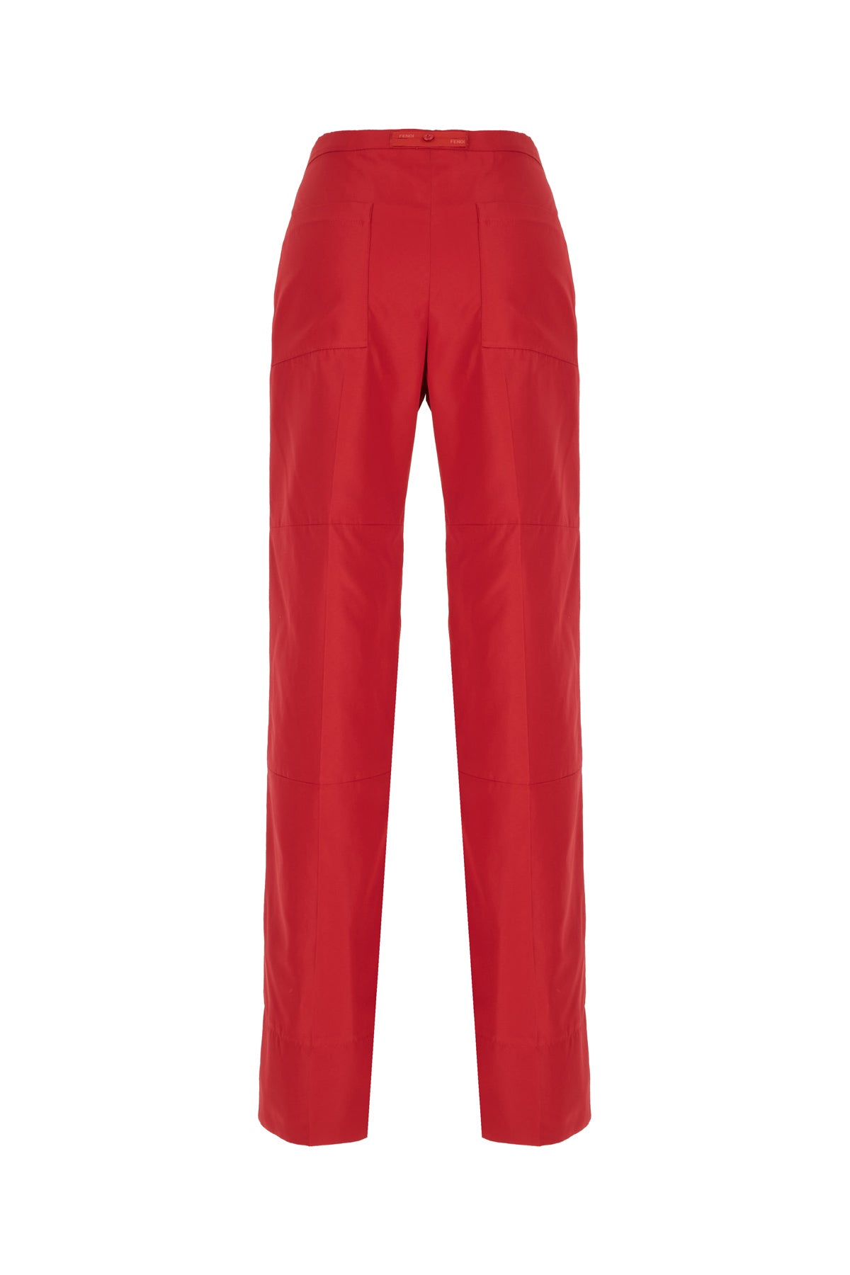 Fendi Pantalone in misto viscosa rossa, view 2