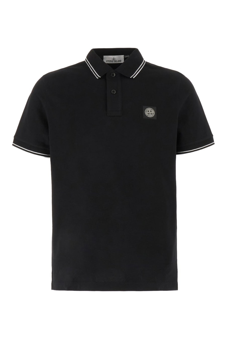 Stone Island Polo in piquet nero