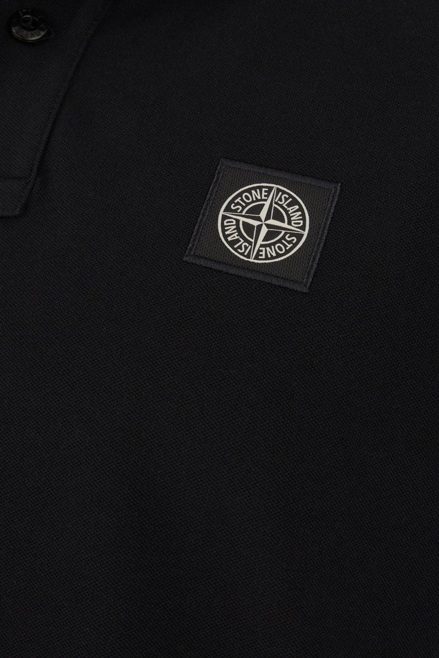 Stone Island Polo in piquet nero, view 3