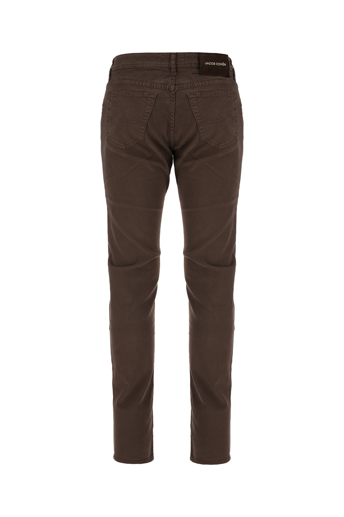JACOB COHEN Pantalone in misto cotone stretch cioccolato, view 2