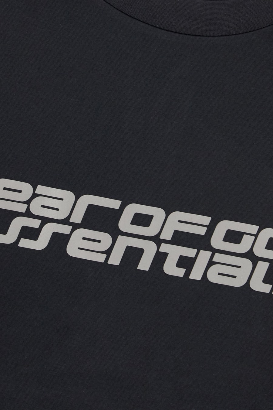 Fear of God T-shirt in misto poliestere stretch nero, view 3