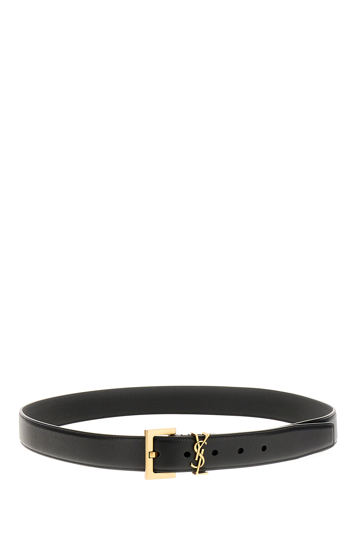 Saint Laurent Cintura in pelle nera