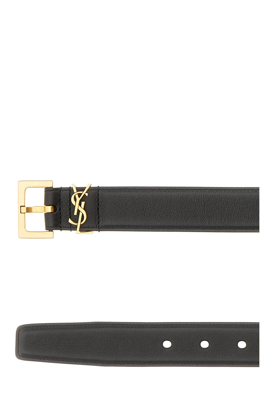 Saint Laurent Cintura in pelle nera, view 2