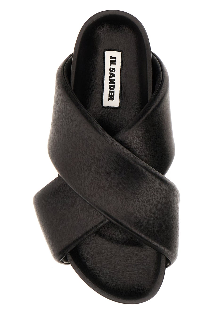 Jil Sander Slippers in nappa nera, view 4