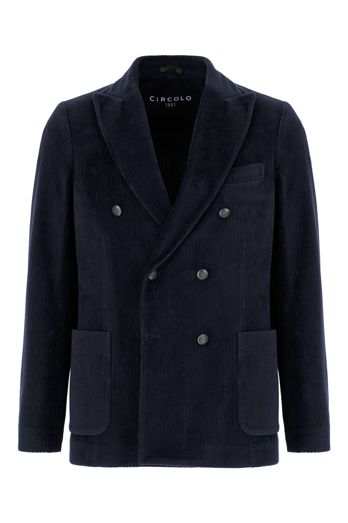 CIRCOLO Giacca in velluto a coste blu navy