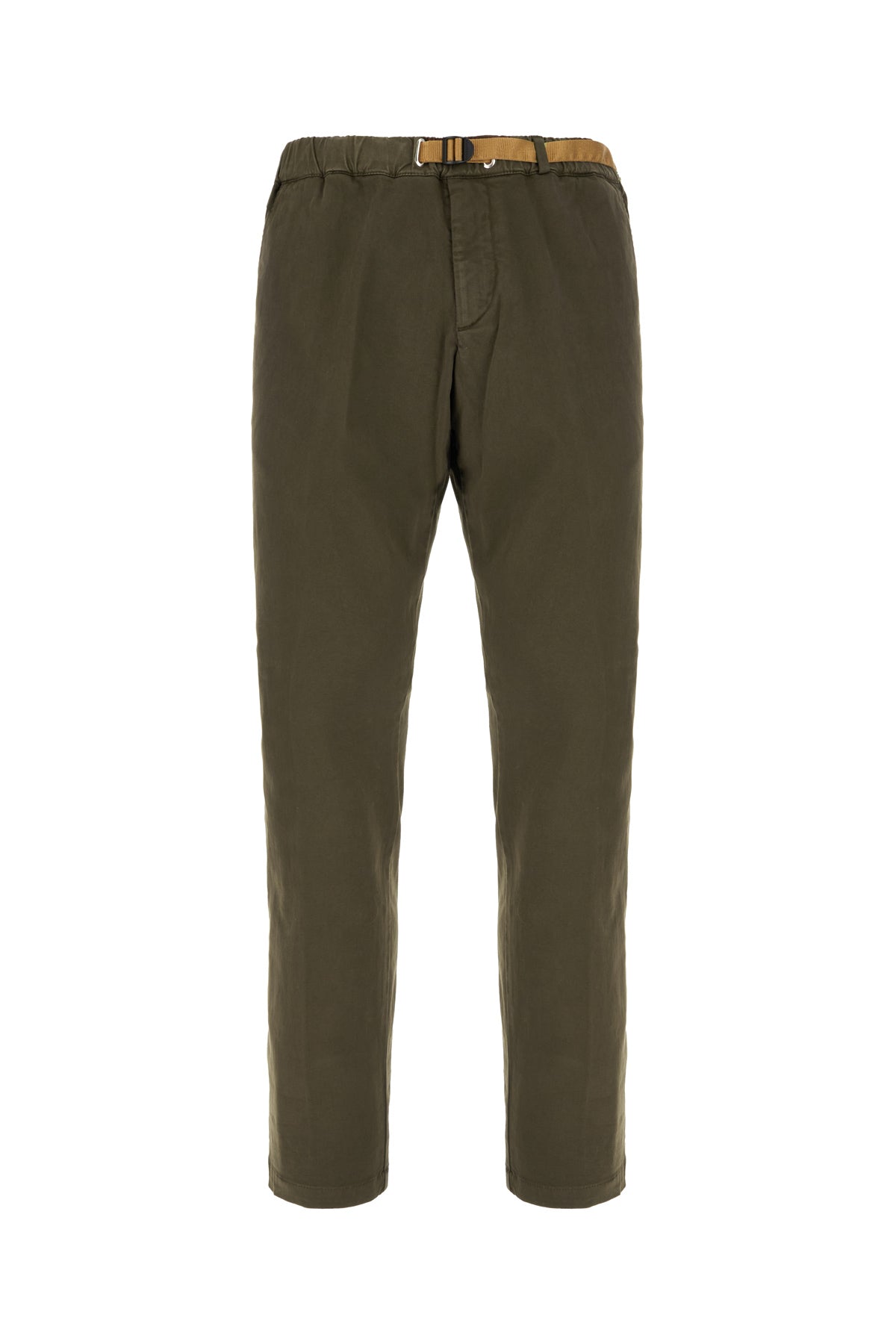 WHITE SAND Pantalone in cotone stretch fango