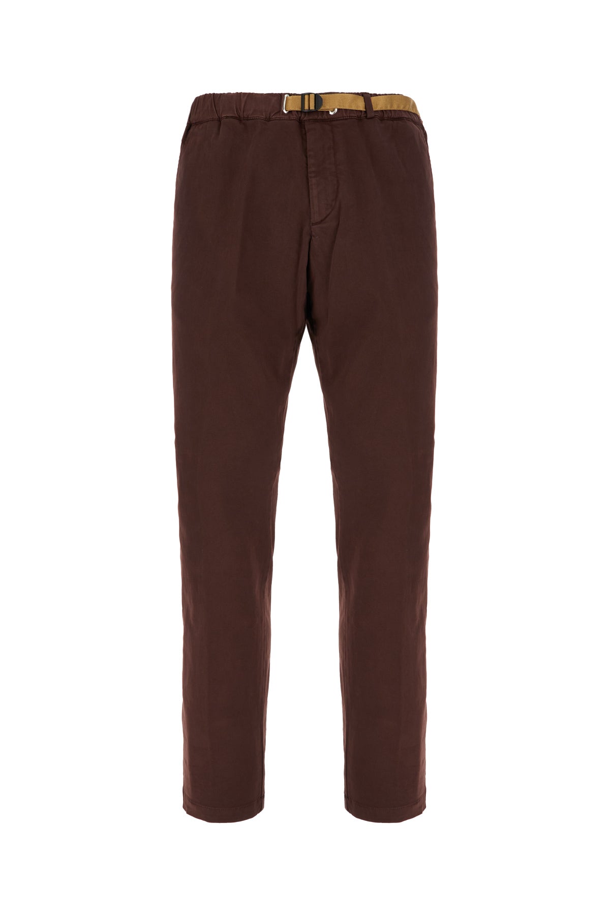 WHITE SAND Pantalone in cotone stretch blu prugna