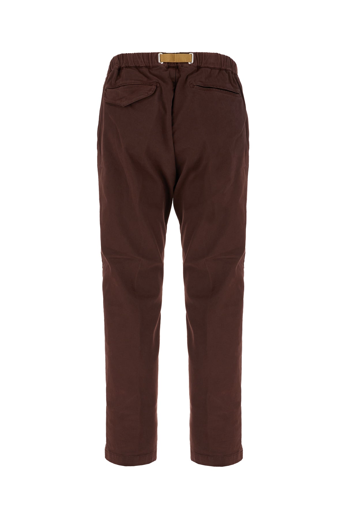 WHITE SAND Pantalone in cotone stretch blu prugna, view 2