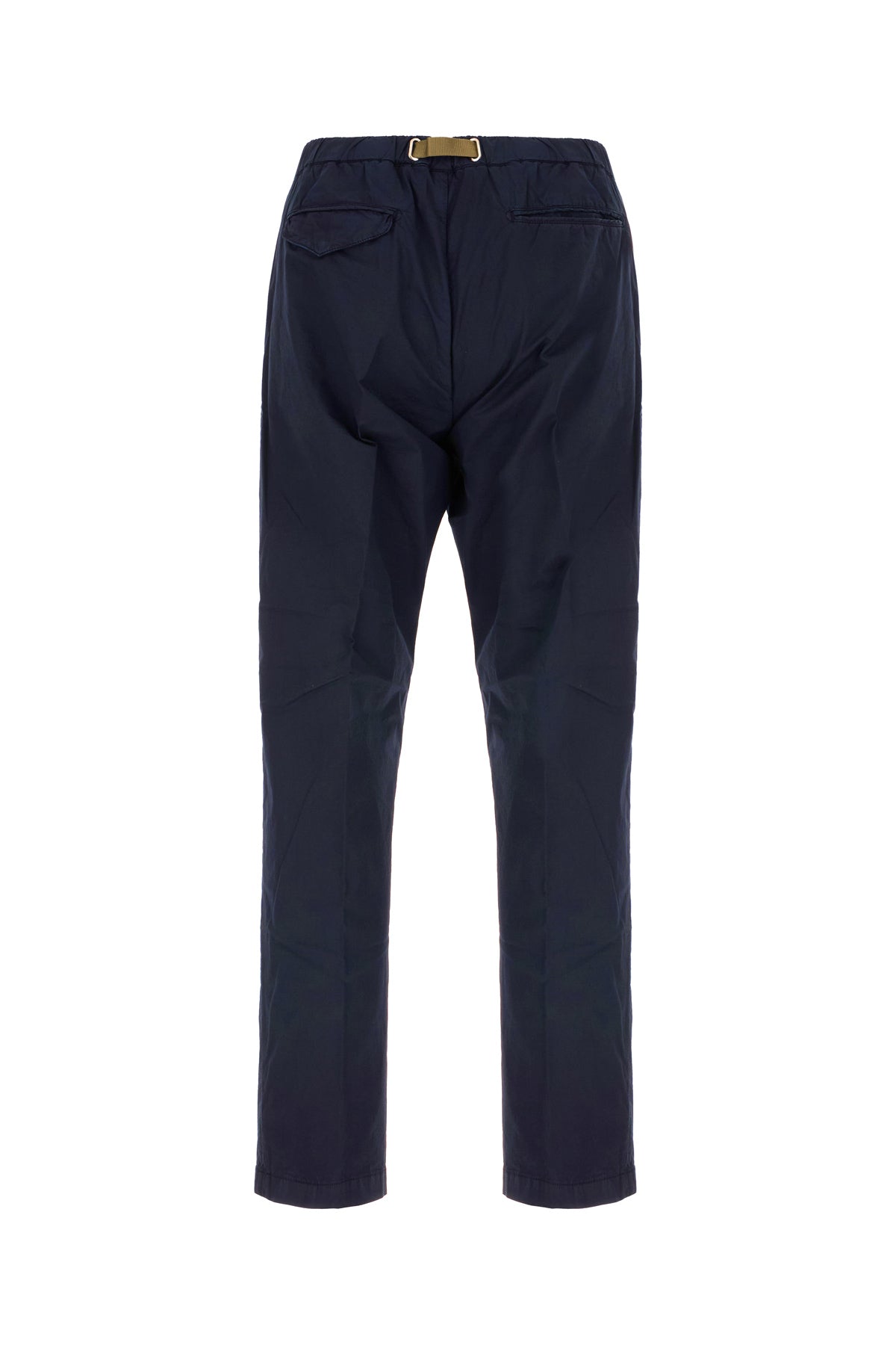WHITE SAND Pantalone in cotone stretch blu navy, view 2