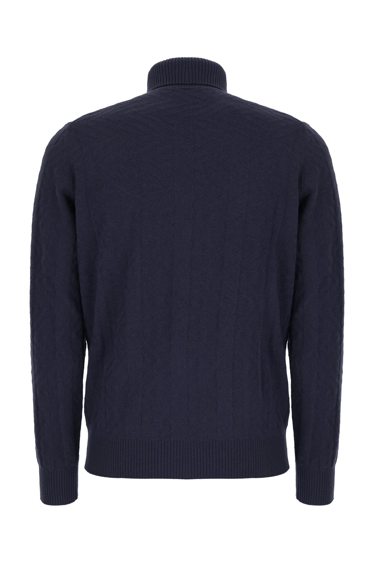 PANICALE Maglione in misto lana blu, view 2