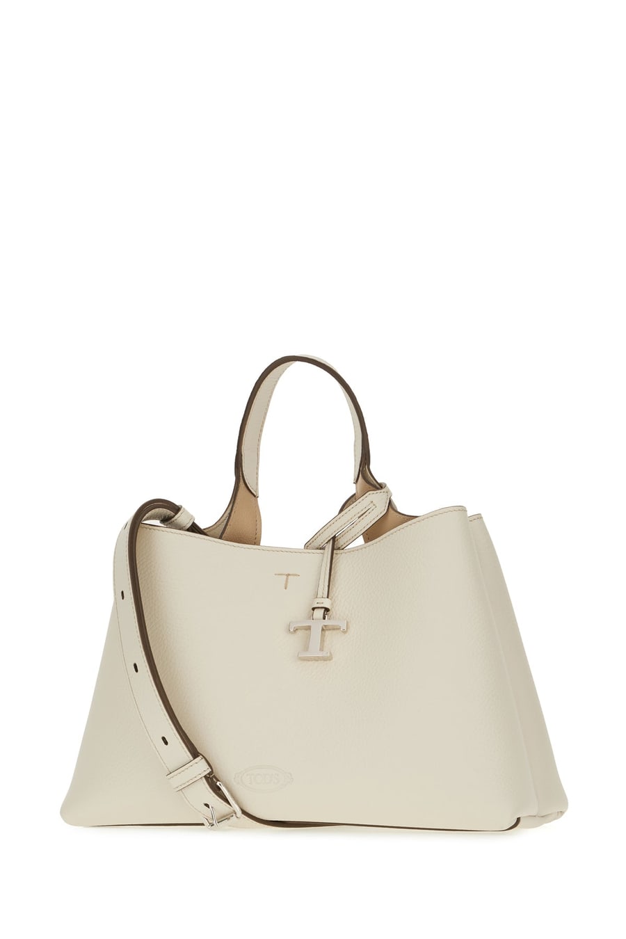 Tod's Borsa a mano Apa piccola in pelle bianca, view 2
