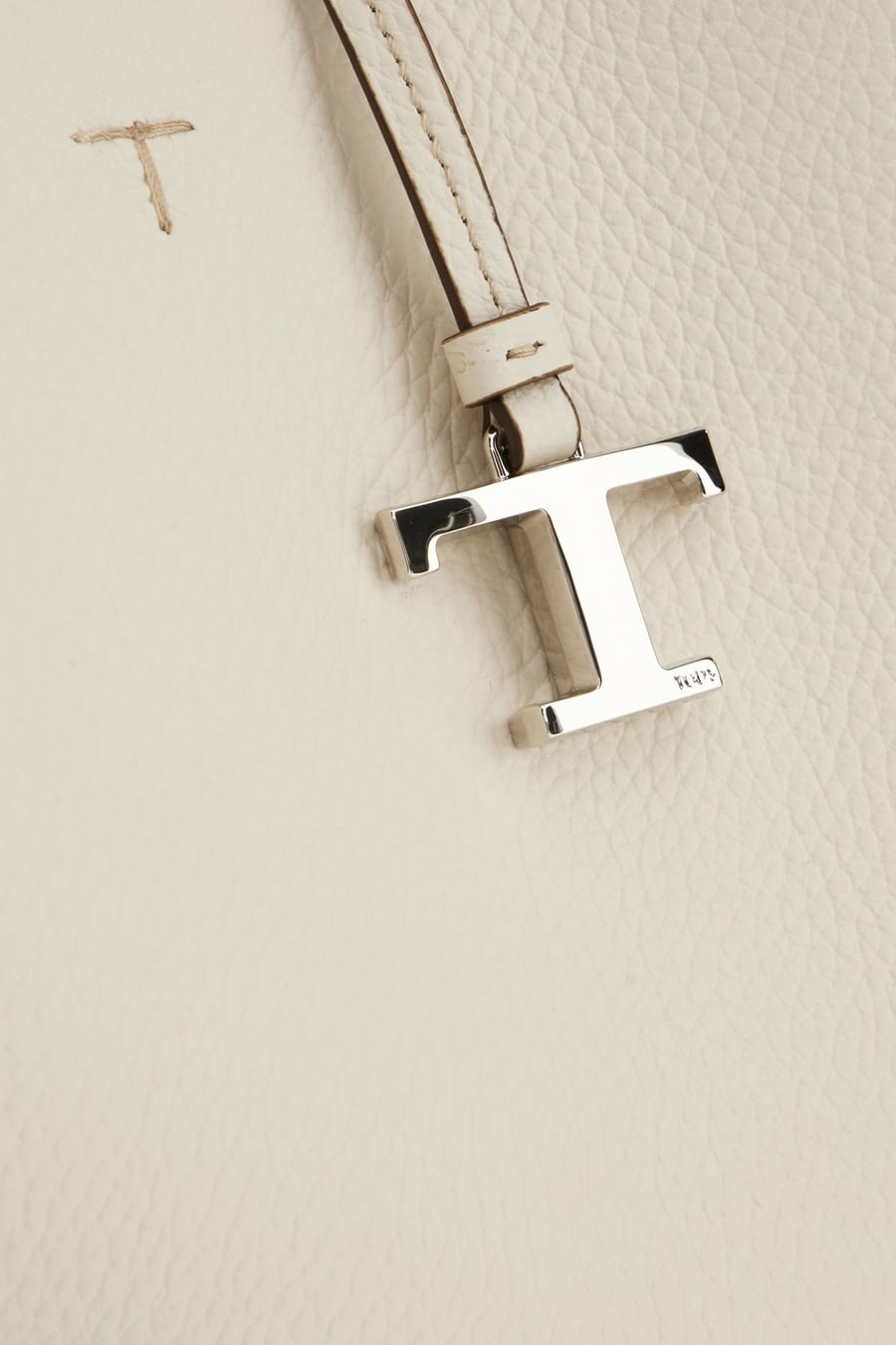 Tod's Borsa a mano Apa piccola in pelle bianca, view 4