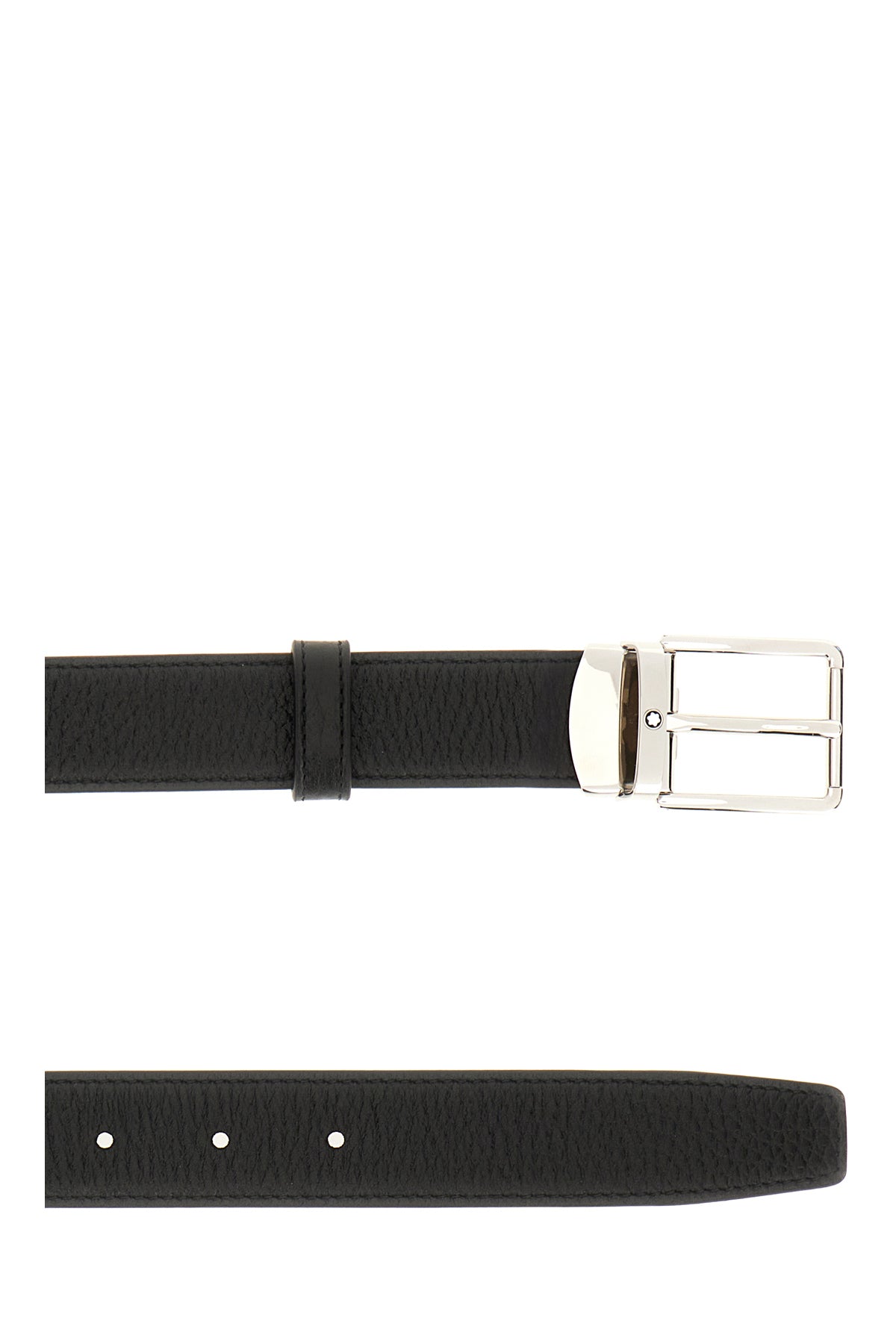 MONTBLANC Cintura reversibile in pelle nera, view 2