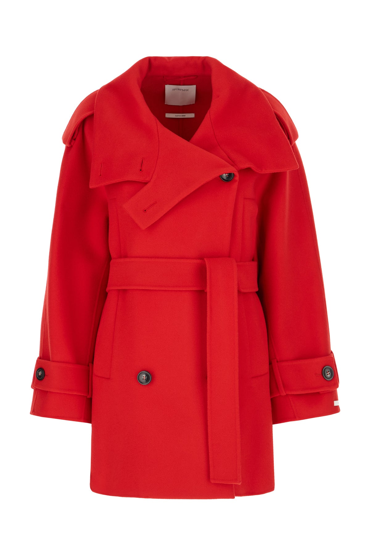 Sportmax Cappotto in lana rossa