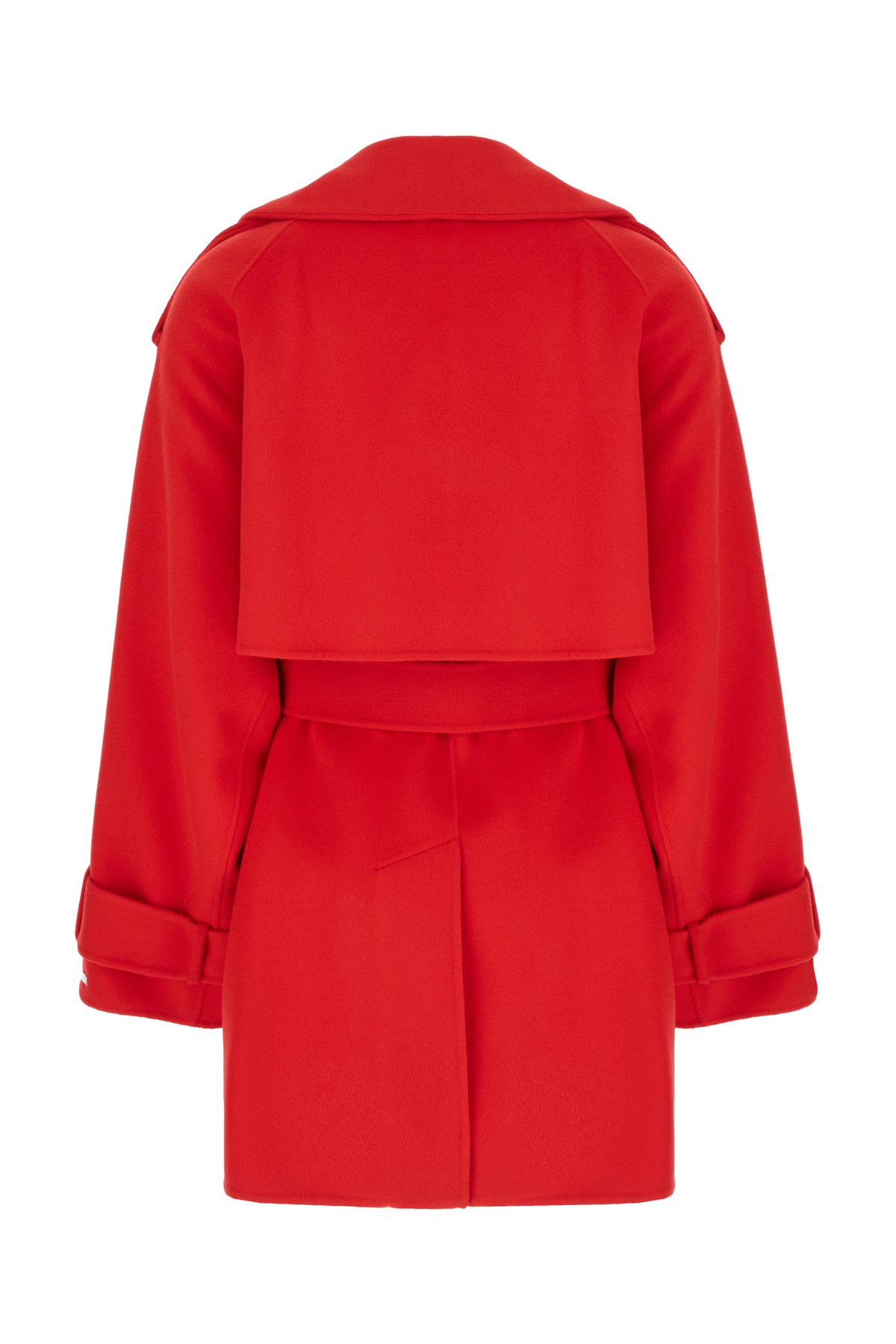 Sportmax Cappotto in lana rossa, view 2