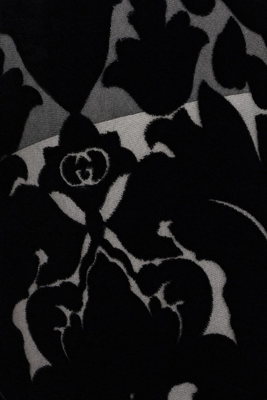 Gucci Pantalone in misto devorè nero, view 3