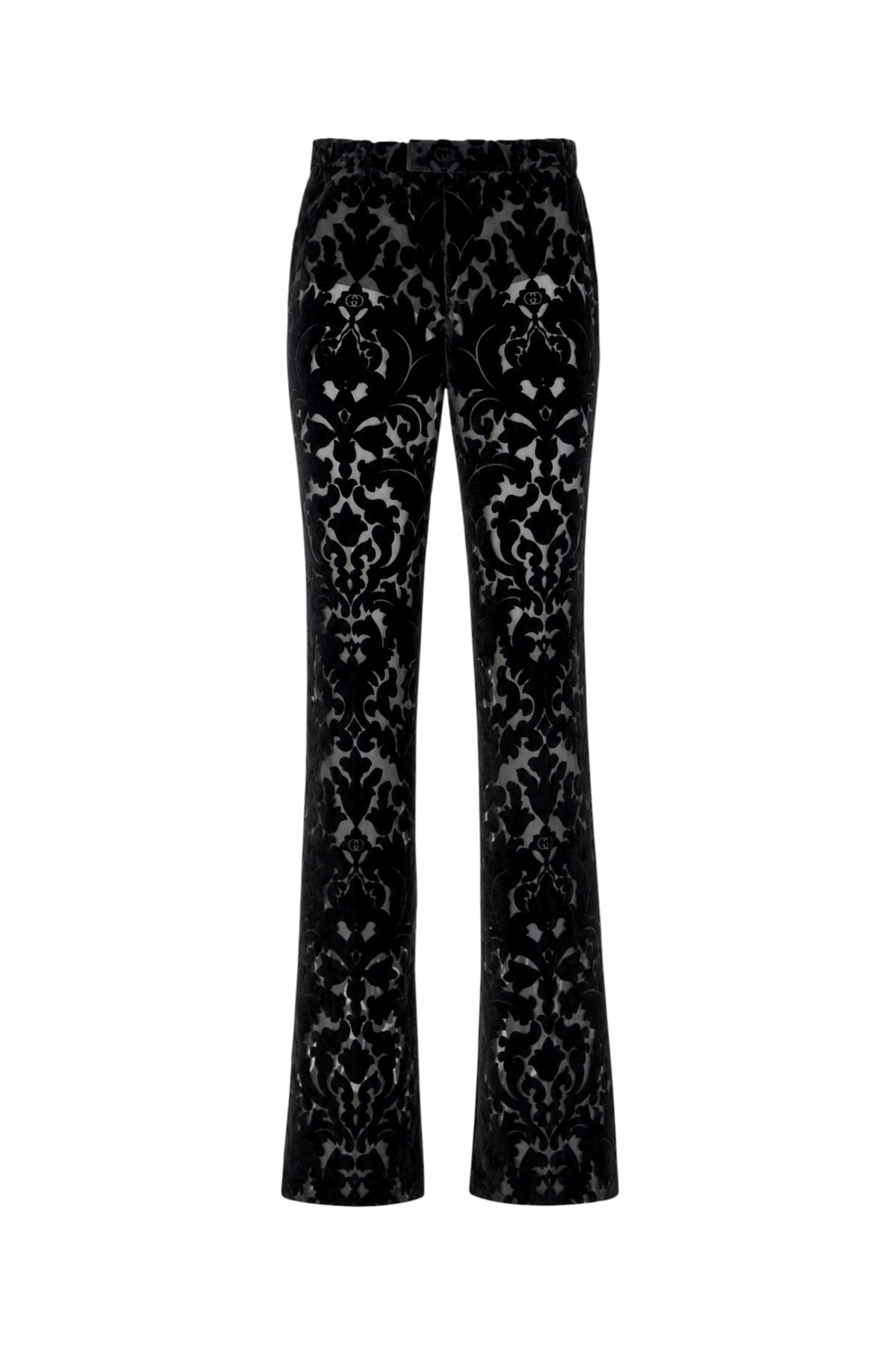 Gucci Pantalone in misto devorè nero