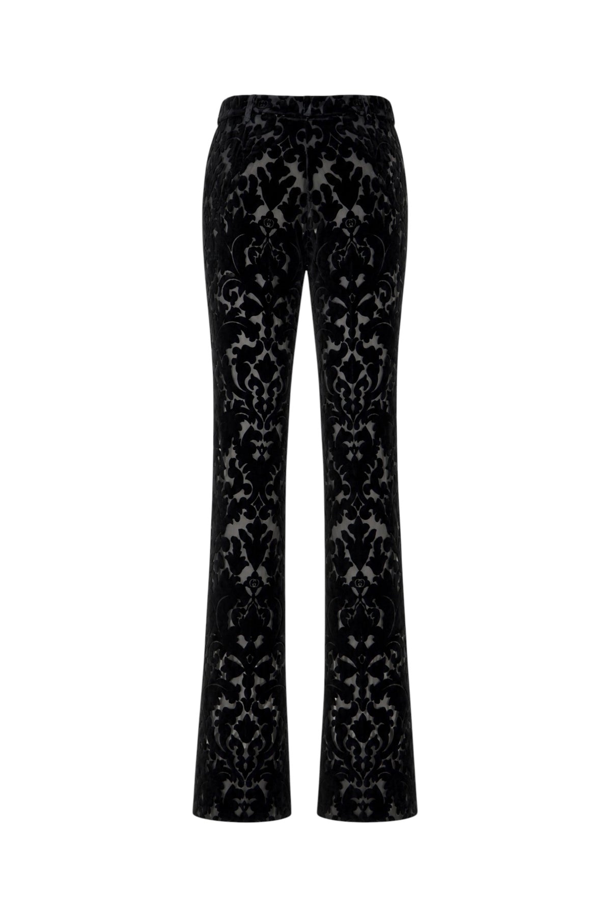 Gucci Pantalone in misto devorè nero, view 2