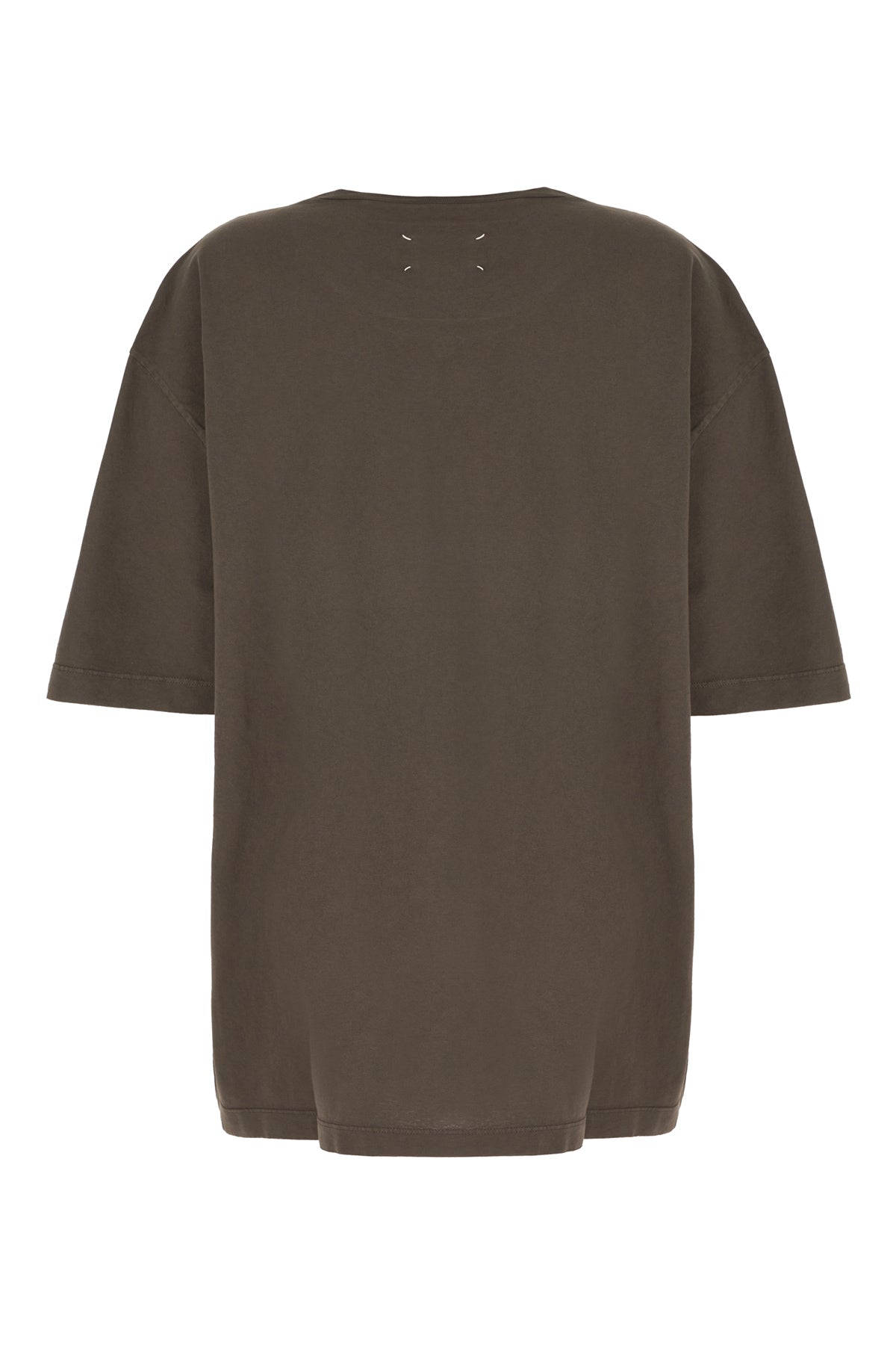 Maison Margiela T-shirt in cotone grigio scuro, view 2