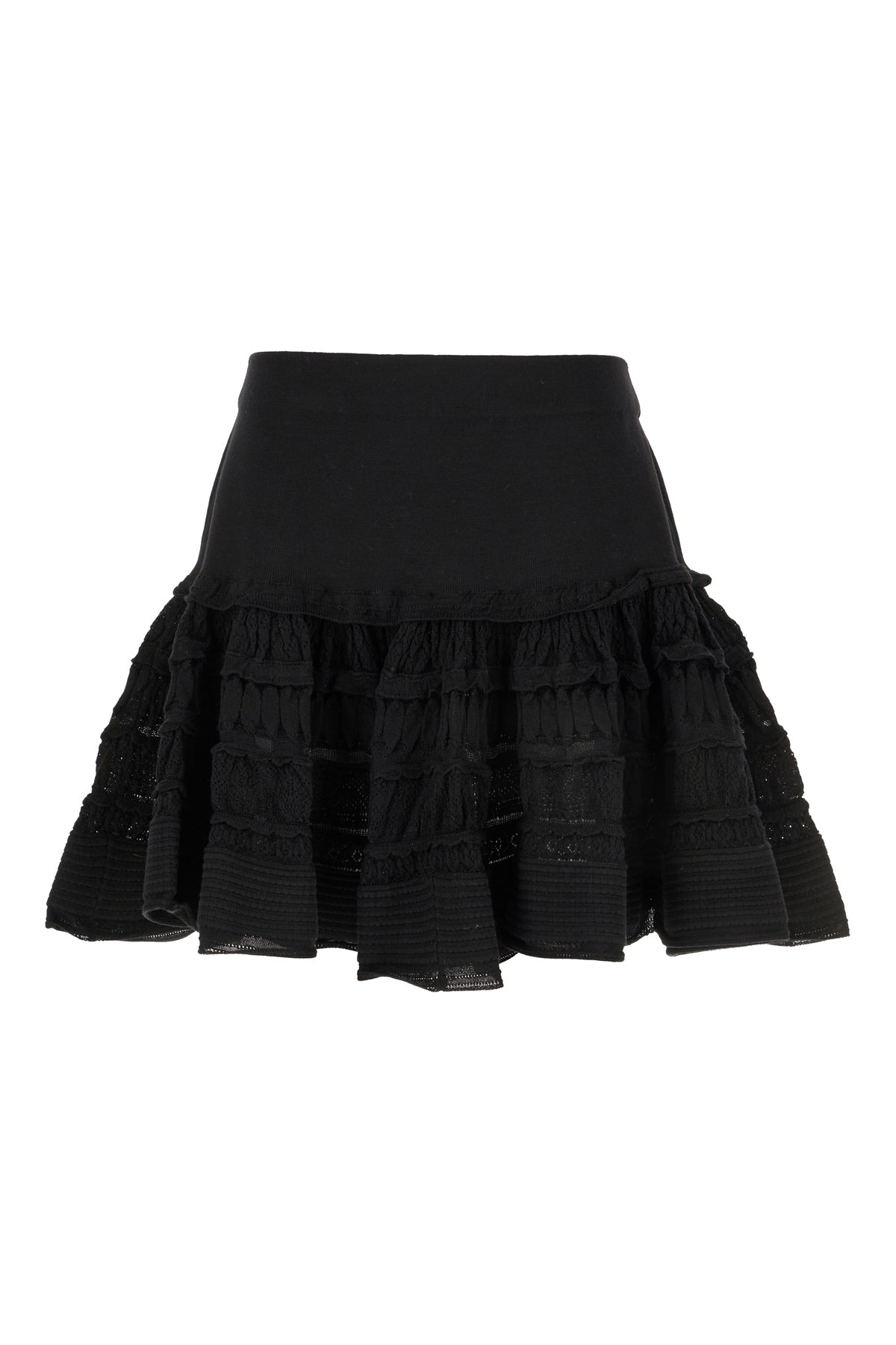 Alaïa Gonna in misto lana stretch nera