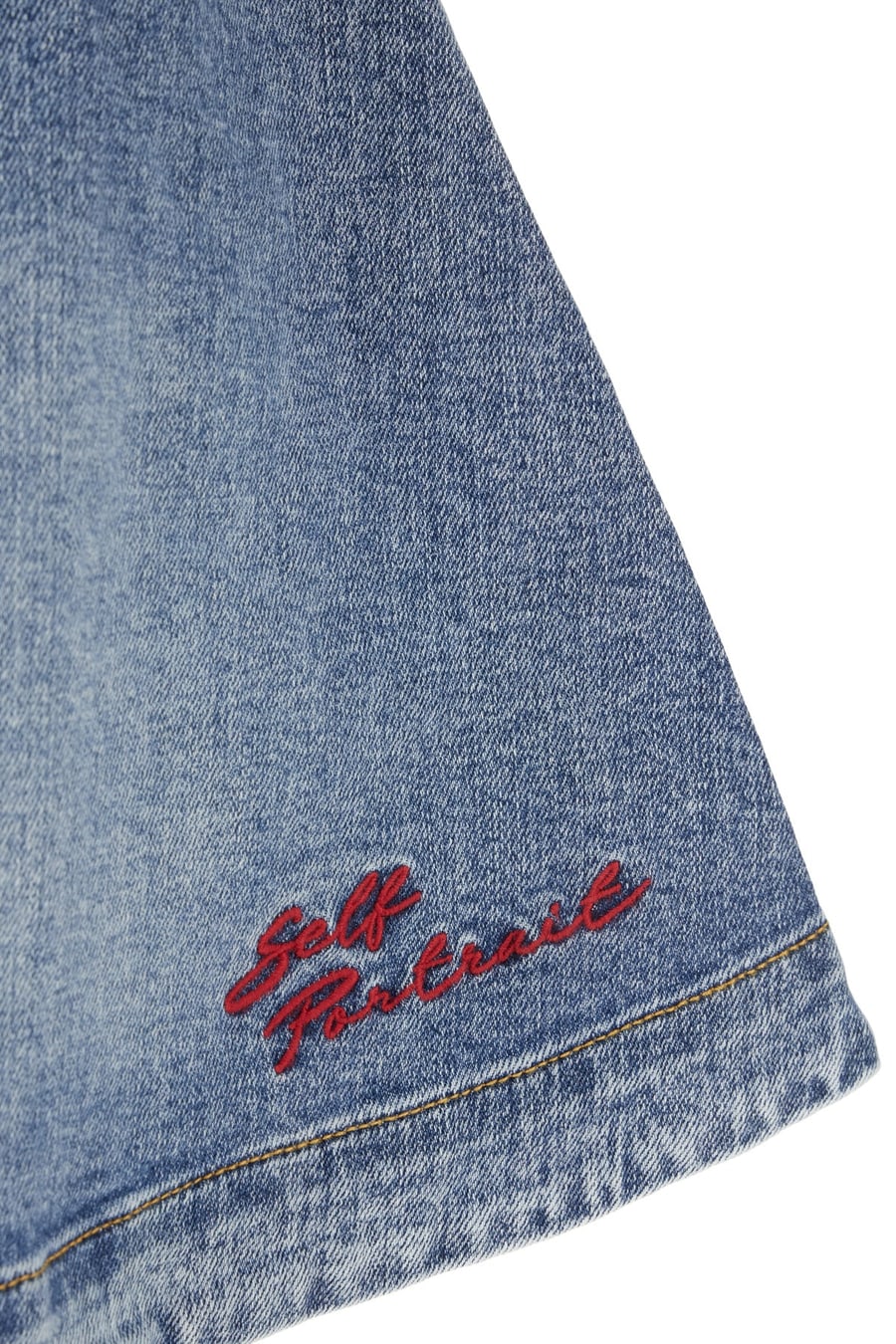 self-portrait Mini abito in denim, view 3