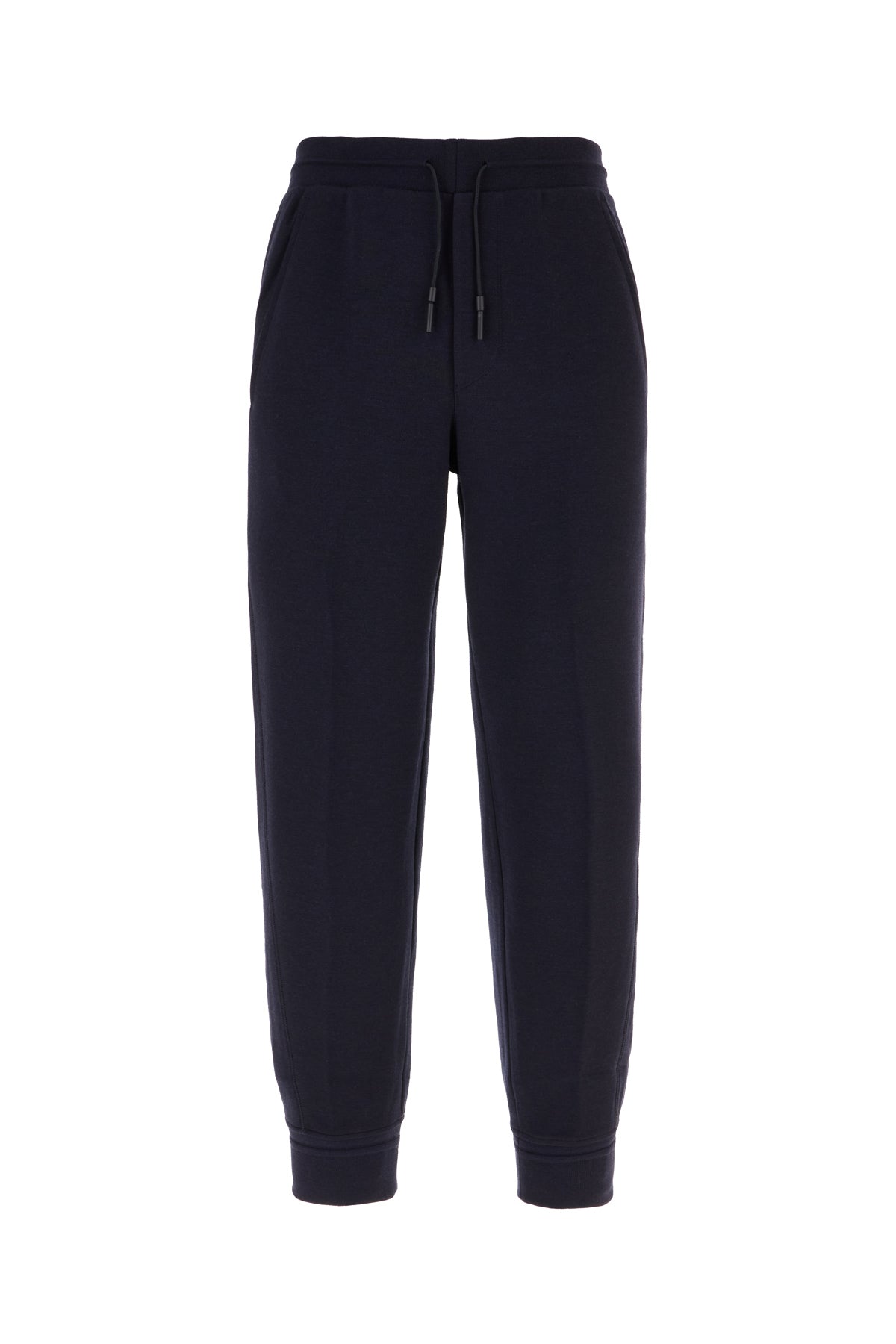 ZEGNA Pantalone jogging in misto lana blu notte