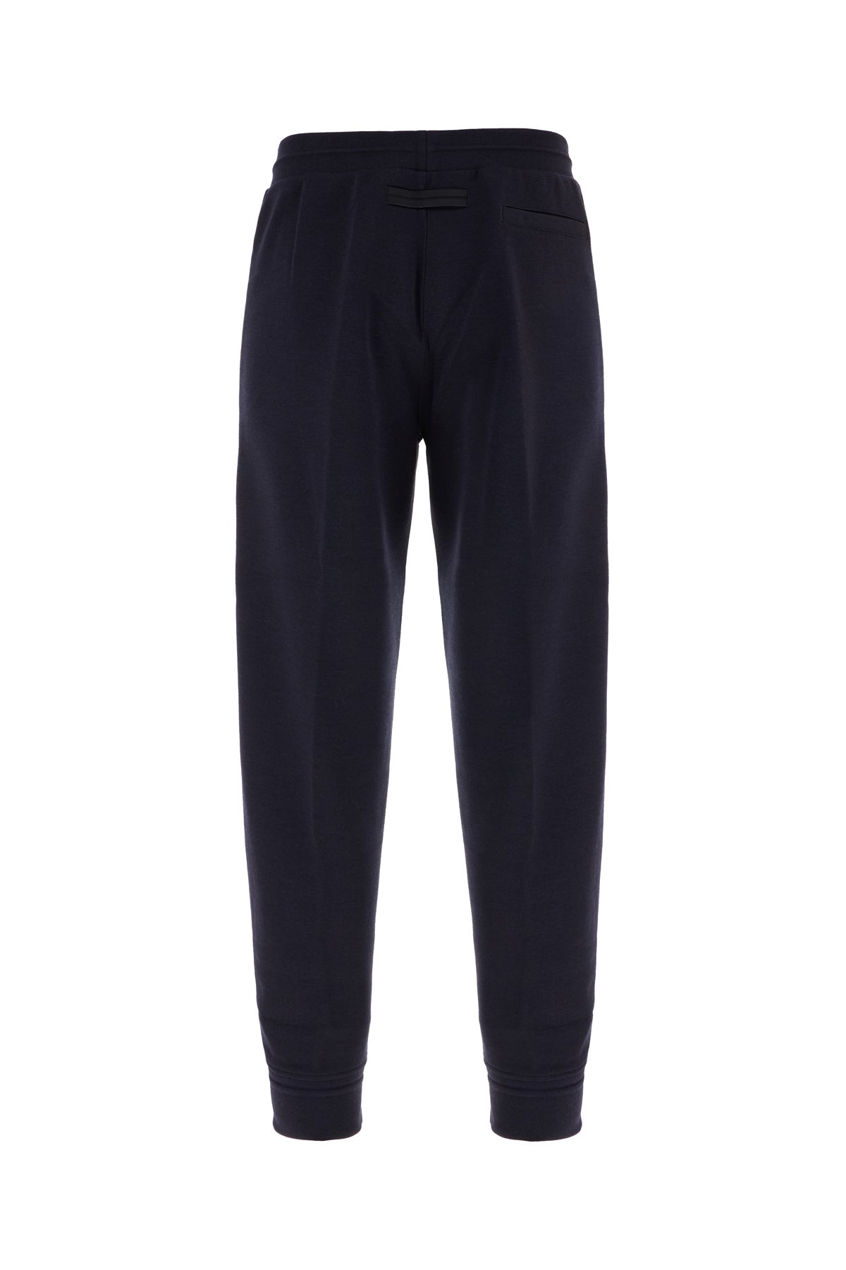 ZEGNA Pantalone jogging in misto lana blu notte, view 2