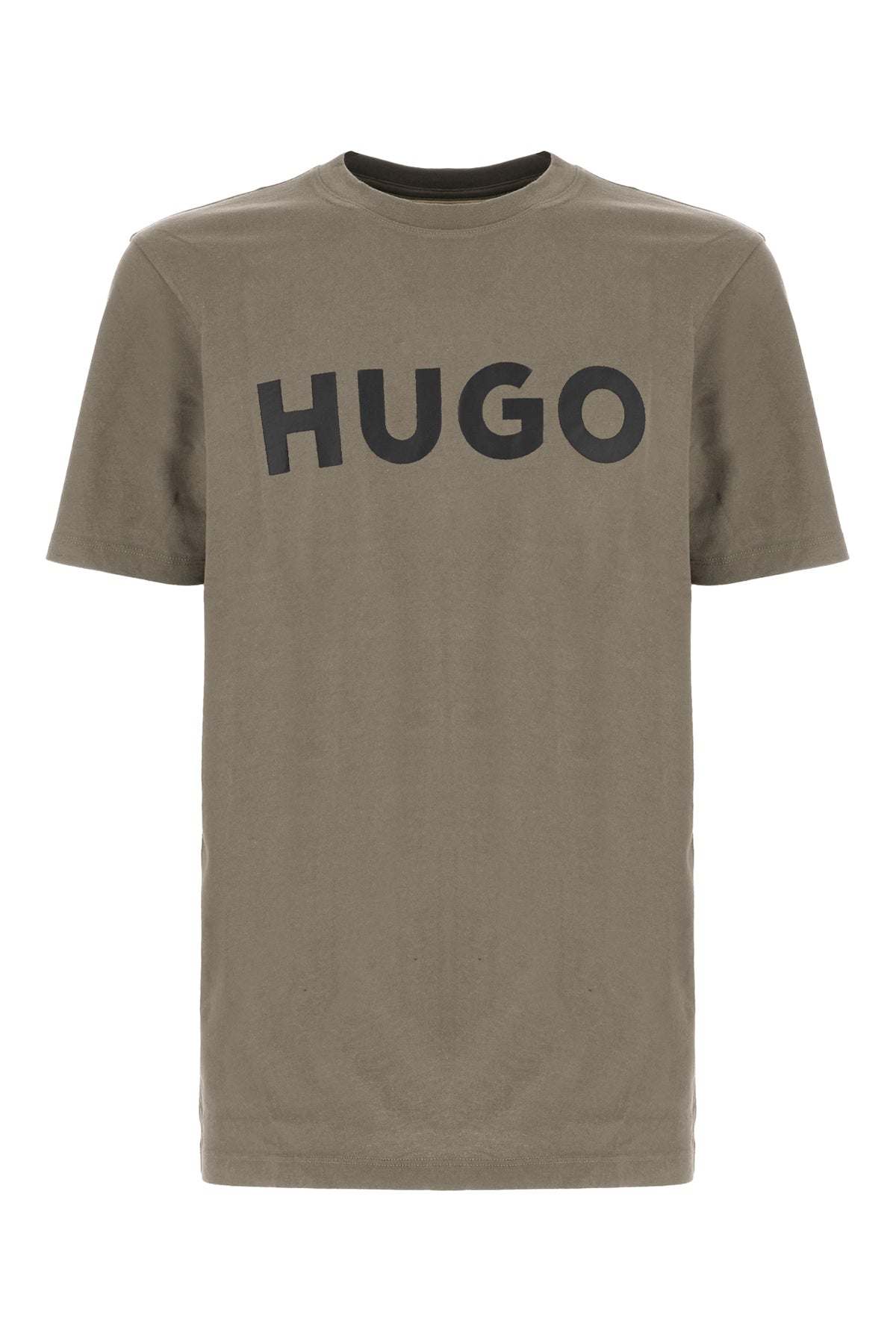 HUGO T-shirt in cotone verde militare