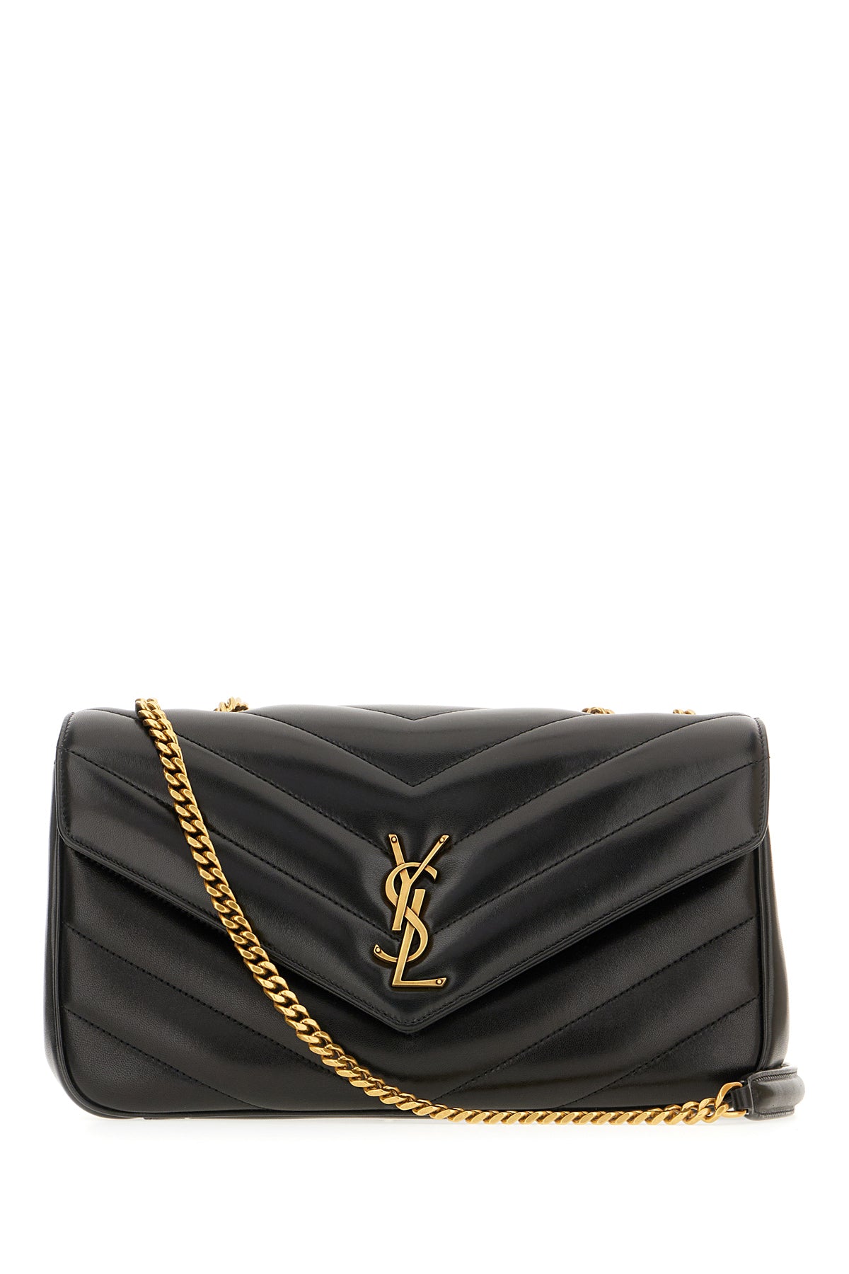 Saint Laurent Borsa a spalla LouLou media in pelle nera