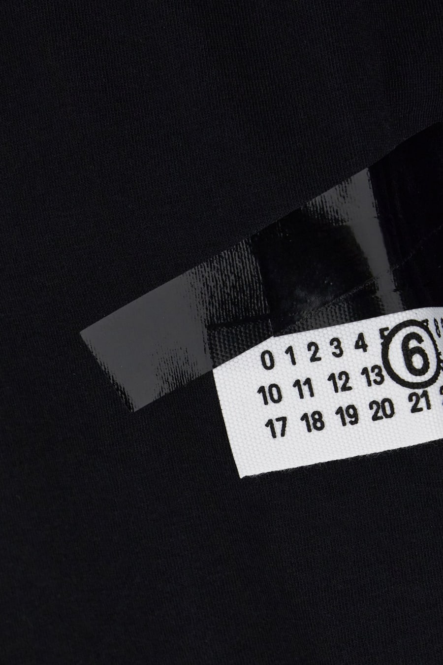 MM6 T-shirt in cotone nero, view 3