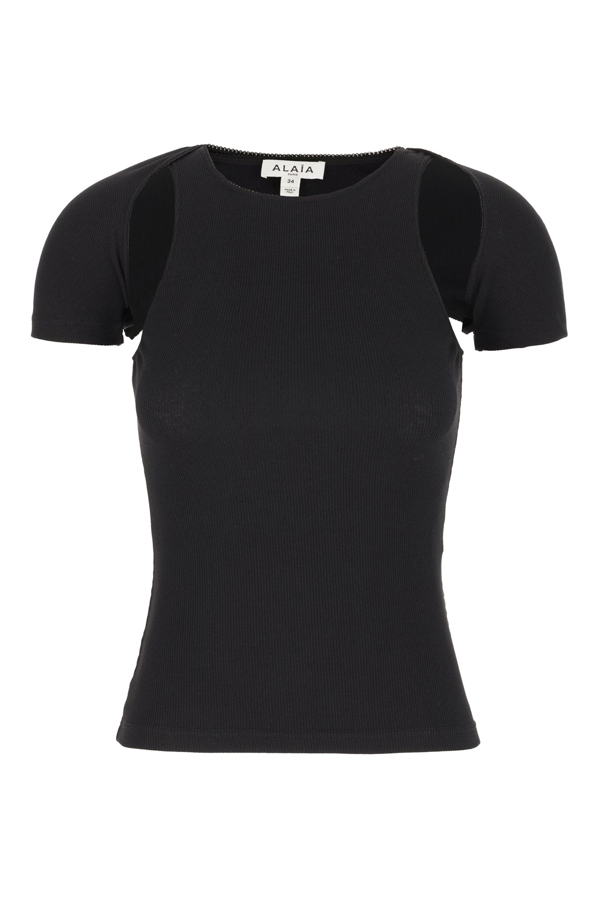 Alaïa T-shirt in misto cotone nero