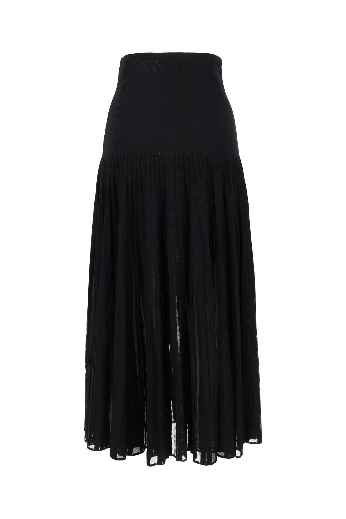 Alaïa Gonna in misto viscosa stretch nera, view 2