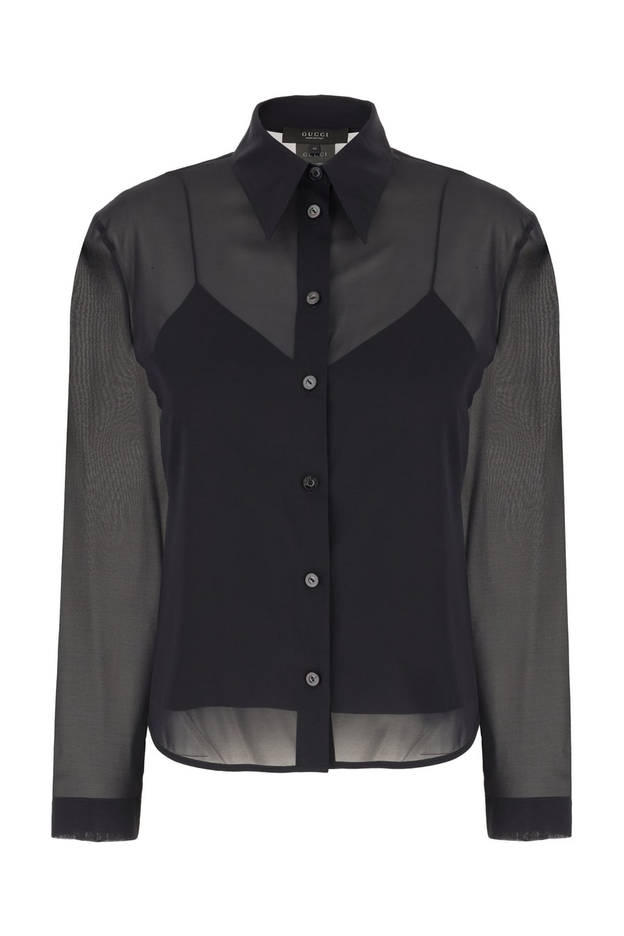 Gucci Camicia in chiffon nero