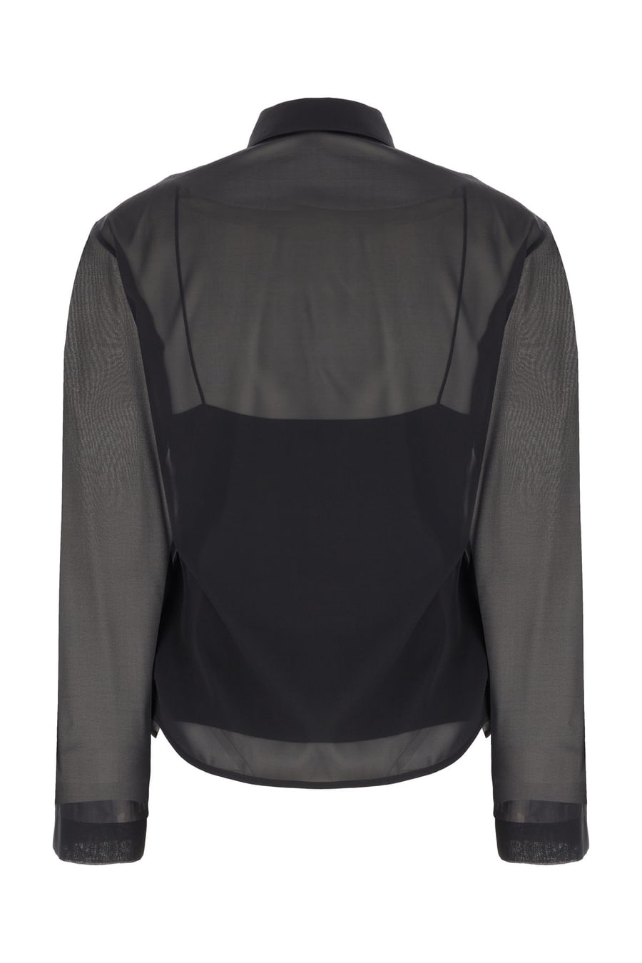 Gucci Camicia in chiffon nero, view 2