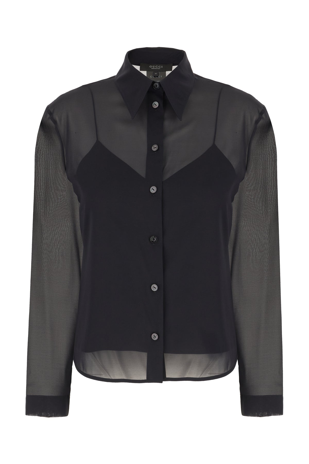 Gucci Camicia in chiffon nero