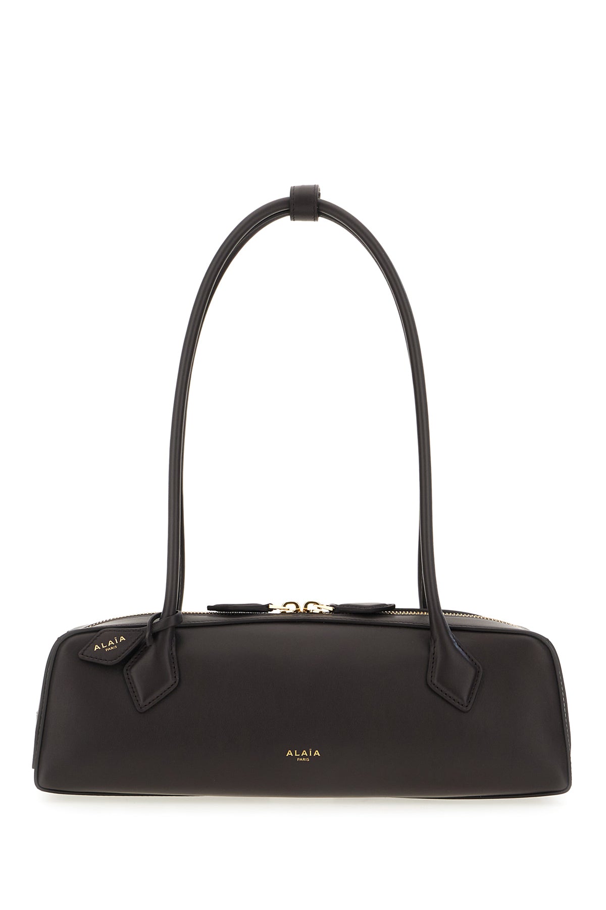 Alaïa Borsa a spalla Le Teckel media in pelle prugna