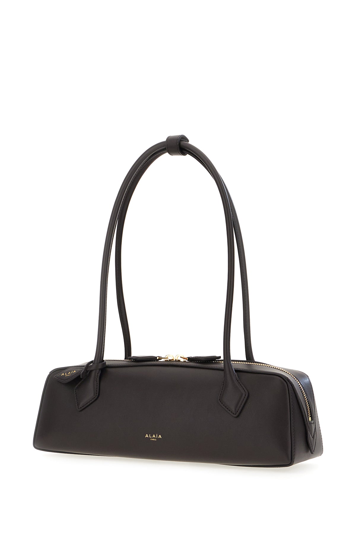 Alaïa Borsa a spalla Le Teckel media in pelle prugna, view 2