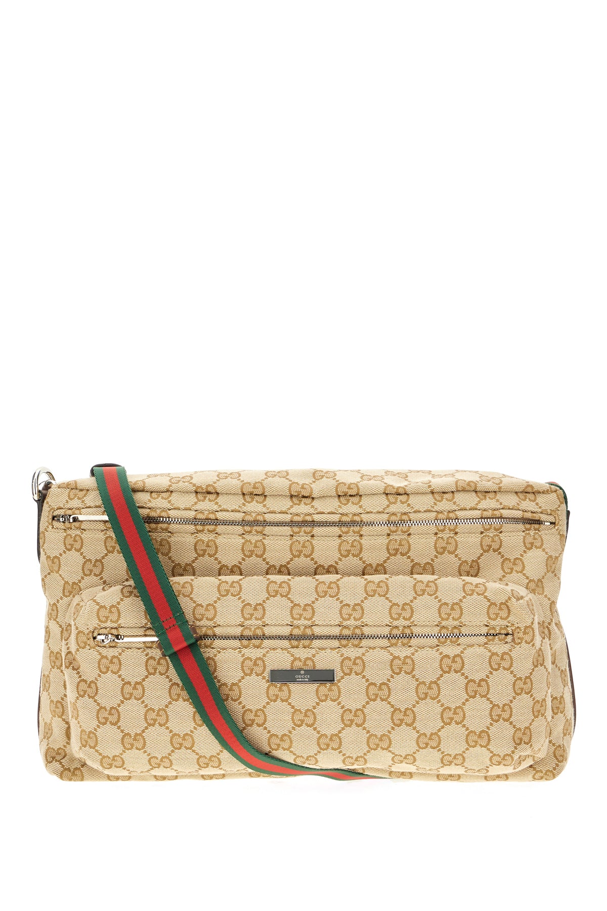 Gucci Borsa a tracolla Tag media in tela GG sabbia/marrone